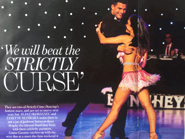 Mail On Sunday feature about Janette Manrara & Aljaz Skorjanez at Donaheys Dance Weekend